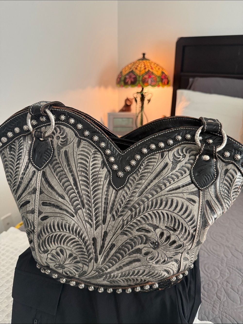 American West Black & Gray Western Bag